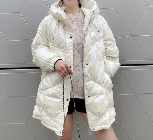 SGH2096爆版亮皮连帽时尚保暖羽绒服,女装羽绒服,L·H·X