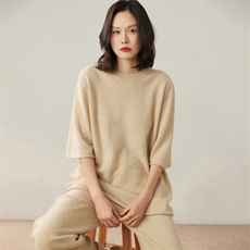 2025年秋季女士羊绒衫时尚百搭通勤简约休闲，女装羊绒衫，贝美羊绒