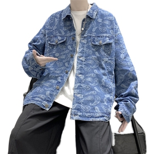 2023春季新款男士牛仔夹克宽松潮流休闲上衣外套A158-JK205-P85图片