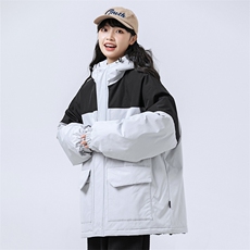 新款港风棉服大口袋宽松时尚港风青少年棉袄外套MY9305-1P-95，男装棉衣，电商A128