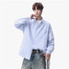 衬衫男春季新款港风宽松大码条纹长袖衬衣CS801-特P29，男装衬衫，星座214-3