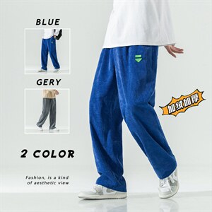 2025冬季加绒加厚日系灯芯绒休闲裤酒店运动裤蓝 GK26-1-P55图片