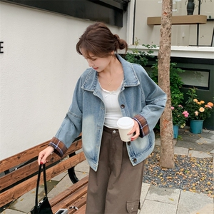 ins韩版可盐可甜减龄牛仔夹克上衣女春新款小个子休闲显瘦短外套图片