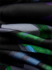 缎面印花松紧腰气质半裙女，女装半身裙，水衣源