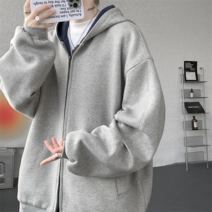 8XL-M 500克潮牌百搭卫衣男美式情侣连帽撞色休闲廓形外套WY33P68图片