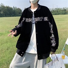 港风男夹克青少年立领长袖双层夹克J12P55,男装夹克,星座1116-2