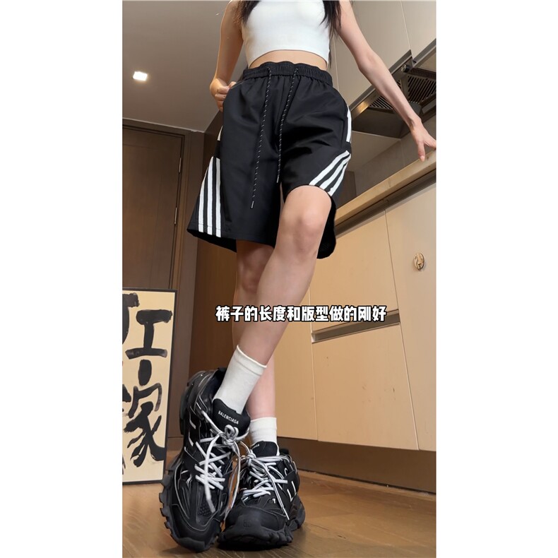夏季新款潮流透气条纹短裤宽松网眼五分裤B315-K24205-特p30控58,男装牛仔裤,电商B315