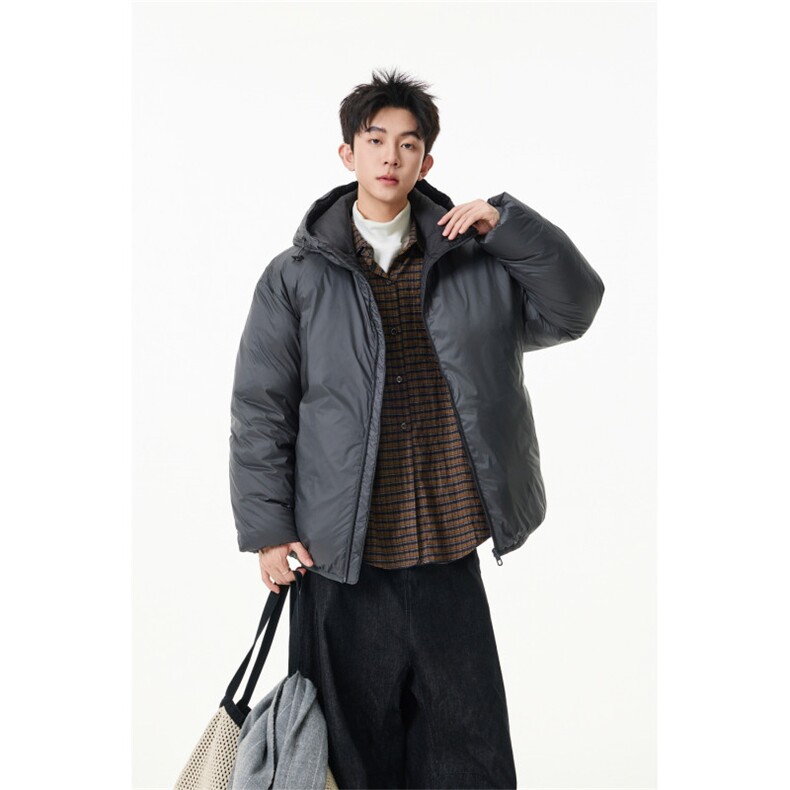 90%绒新标有报连帽韩版宽松羽绒服外套Y995/P350现货,男装羽绒服,星座202