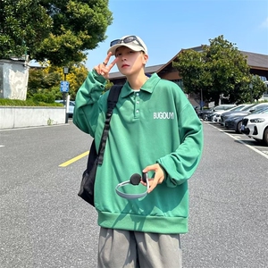 polo衫卫衣男秋季宽松潮牌高街运动上衣春秋港风ins痞帅C36-P40图片