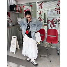 美式复古毛边牛仔夹克男女宽松时尚百潮牌搭破洞牛仔外套JA38-P75，男装工装外套，星座208-5