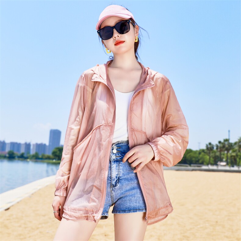 夏季新款一手长时尚宽松薄款透气防晒衣服外套女182-8311P75K128,女装防晒衣,帛香坊