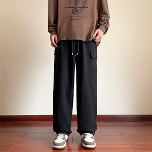 日系复古工装裤高街男秋季新款潮牌休闲宽松口袋直筒裤K1127-P38图片