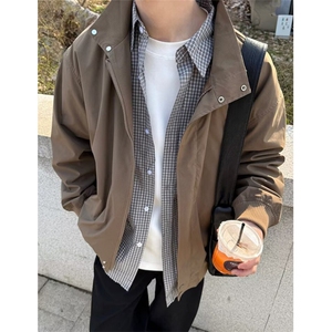 户外防风飞行服外套男秋季开衫立领宽松休闲工装夹克 JX8803图片