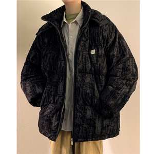 学院风冬装新款连帽加厚棉服外套潮大码学生棉袄外套 D230-P138图片