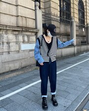 秋季新款针织拼接牛仔外套，其它，88名店