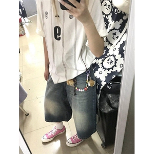 TD324LL-特P44  cleanfit美式复古高街短袖男小领口t恤图片