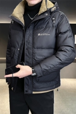 男士羽绒服冬季2024新款加厚连帽外套A313-8006-P175控价258，男装羽绒服，电商A313