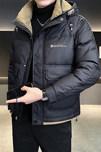 男士羽绒服冬季2024新款加厚连帽外套 A313-8006-P175 控价258图片
