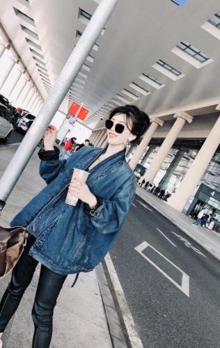 DG7061早春新款时尚洋气牛仔休闲外套,女装,L·H·X