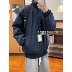 AA1822P70藏青色飞行员夹克棉服男秋冬立领美式工装外套，男装夹克，电商B323A
