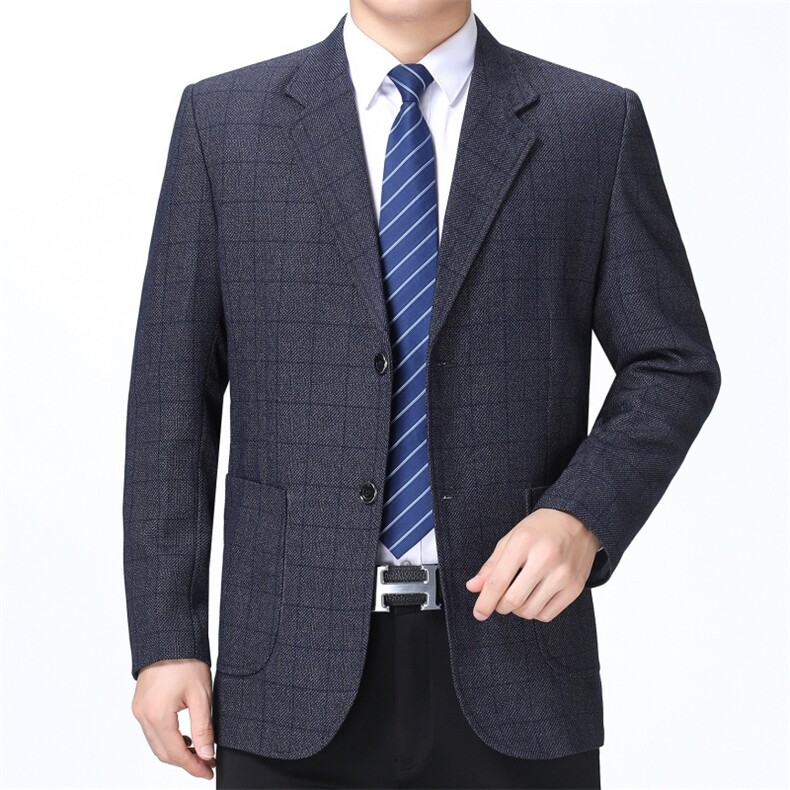 2023秋季新款中年男士西服男装中年小西装外套休闲商务单西,男装西服,电商B212（原钱塘6029）