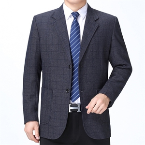 2023秋季新款中年男士西服男装中年小西装外套休闲商务单西图片