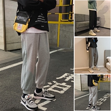 冬季内里加绒宽松ins长裤休闲cec卫裤男女裤子潮流束脚，男装休闲裤，电商A102B