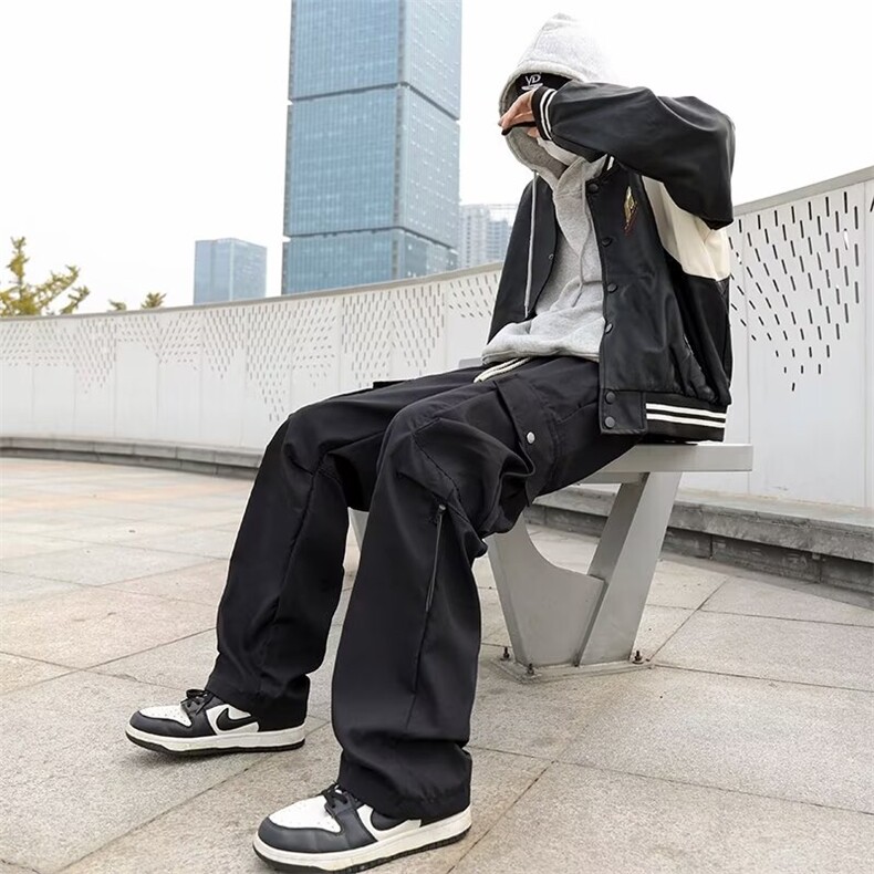 2024秋冬新款防水防风美式机能直筒长工装加绒冲锋裤YK60/P45,男装工装外套,星座506