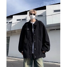 秋季牛仔外套男复古港风宽松夹克潮牌街头潮流百搭JK8159-P56，男装工装外套，星座208-5
