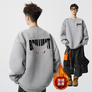 ！2025秋冬新款男士加绒加厚卫衣圆领长袖WY66JR加绒特P40图片