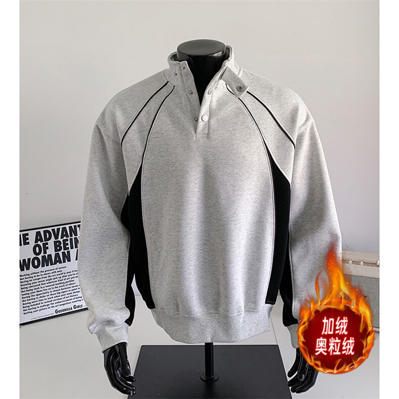 加绒奥粒绒重磅boxy500克直播品质短宽外套男 RH5346JR-P65图片