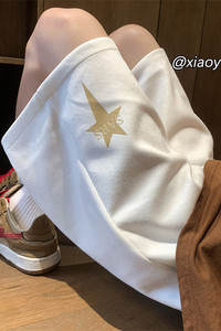 XZ616 夏季新款麂皮绒印花下坠星星短裤休闲五分裤 TY859 P35控48图片