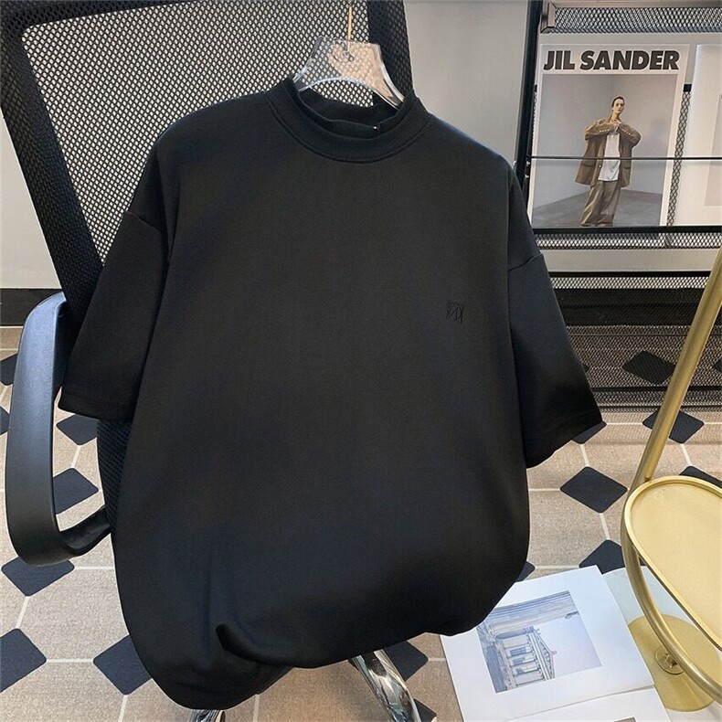 DT55-P35夏季纯棉宽松薄款短袖男士T恤潮牌半袖男女同款打底体恤,男装T恤,星座603-2