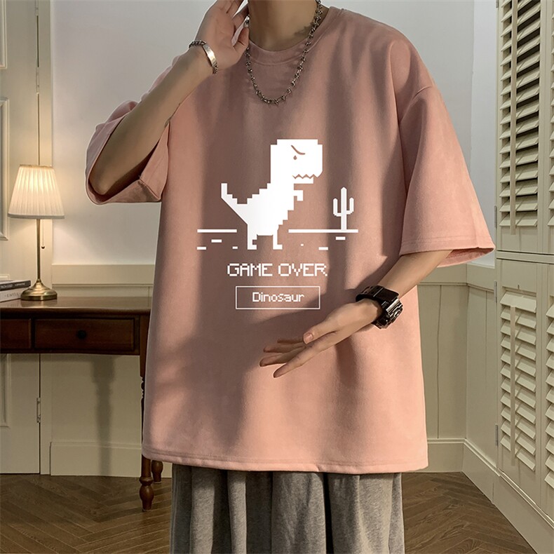 麂皮绒短袖t恤男大码半袖男酒店风JD82315-P25,男装T恤,电商A040