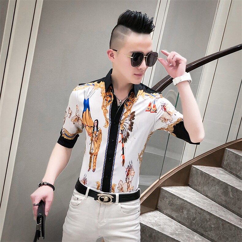 20春夏新款社会男潮流衬衫个性印花中袖夜店男衬衣A068-D590-P55图片 20春夏新款社会男潮流衬衫个性印花中袖夜店男衬衣A068-D590-P55图片