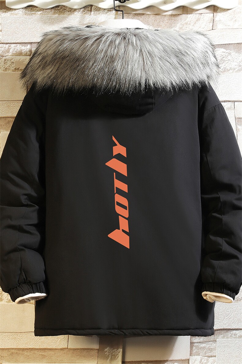 MM48006-P130冬季大毛领衣男士大码加厚袄男服砖墙,男装棉衣,电商A040A