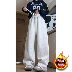美式秋冬加绒弯刀卫裤男宽松休闲裤A166-KA5803-特P32加绒39控65图片