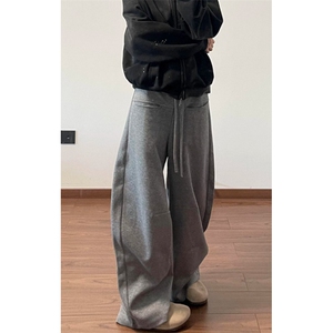 抽绳运动休闲裤女高腰显瘦直筒阔腿裤jazz爵士跳舞卫裤子 KF15图片