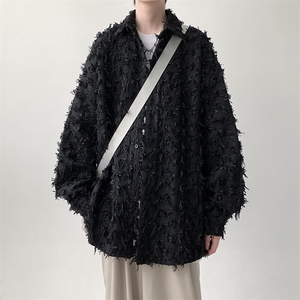 流苏长袖衬衫男KD621-P50图片