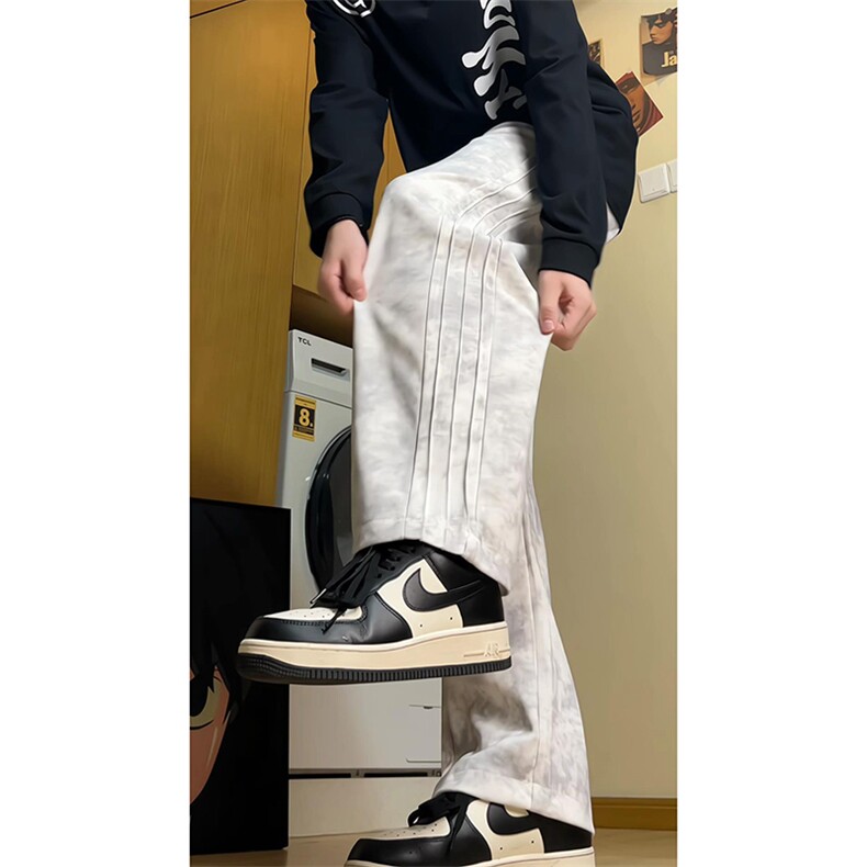 压痕扎染脏脏裤休闲长裤直筒特批P40控68,男装休闲裤,电商D205