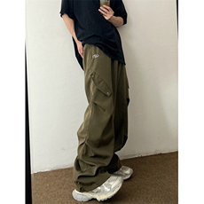 工装伞兵裤男2025新款潮牌宽松复古痞帅直筒休闲阔腿裤子KL15，男装工装外套，星座1116A（原606A-3）
