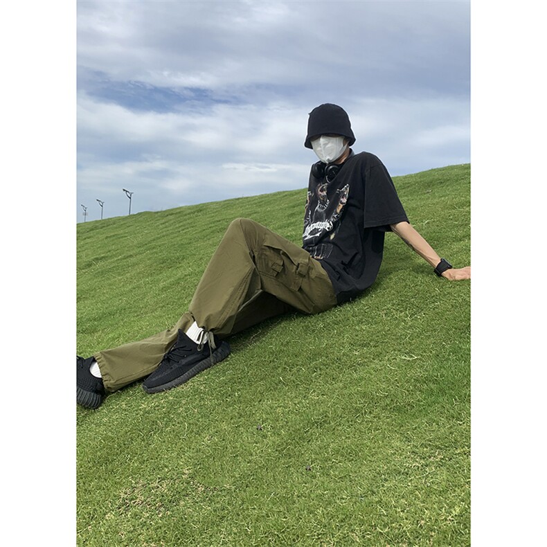 B221美式ins街头hiphop宽松工装休闲裤子LK23122-P65控88,男装休闲裤,电商B221
