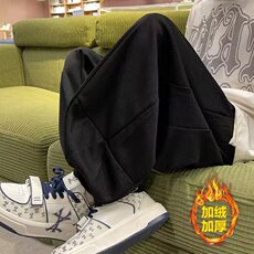 加绒加厚休闲裤秋冬季高街宽松束脚卫裤A769P40常规35，男装休闲裤，星座1116-2