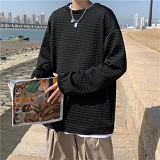 港风ins宽松学生潮牌华夫格外套男春季百搭痞帅卫衣上衣W616-P35，男装卫衣，星座512-2