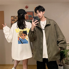 麂皮绒夹克男大码立领褂子外套JK85271-P68，男装夹克，电商A040