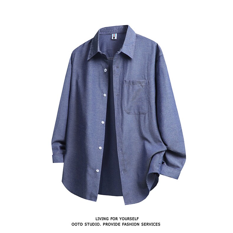 2026春夏新款牛津纺长袖衬衫得物白底现货CS271-P35，男装衬衫，星座301C-5