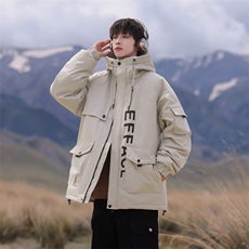Y0308-P235冬季新款85%白鸭绒连帽工装羽绒服外套，男装羽绒服，星座109