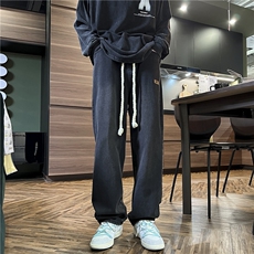 欧美高街vibe裤子男设计感渐变直筒牛仔裤水洗做旧直筒休闲长裤春，男装牛仔裤，星座601-2