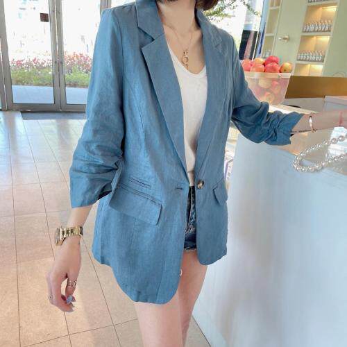 现货新款麻料西装，女装西装，久久索衣缘