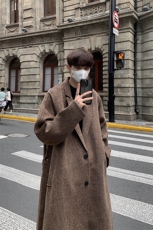 冬季男士潮流条纹毛呢大衣中长款宽松呢子风衣外套DY16P125，男装风衣，电商A430（原星座702）
